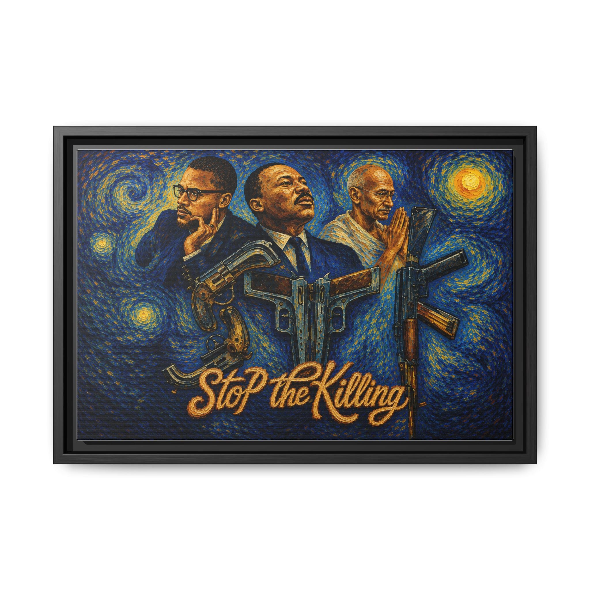 Fallen Kings Vibrant Blue Matte Canvas, Framed (Multi-color)