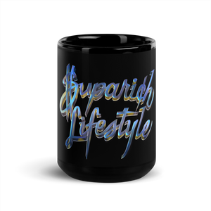 SupaRich Lifestyle Black Glossy Mug