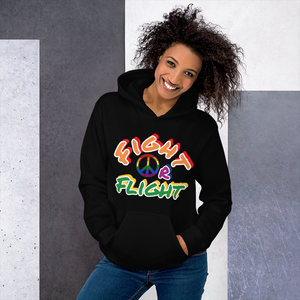 Fight or Flight Multi Black Unisex Hoodie